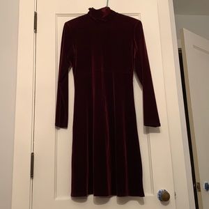KC Spencer Red Velvet Swing Dress